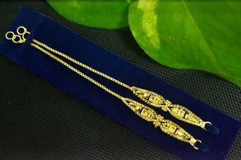 Designer 1 Line Carved filigree Earchain or Ear Support Earrings hair-accessories 3