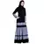 Designer maxi dress abaya- Black-Grey Dot
