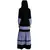 Designer maxi dress abaya- Black-Grey Dot