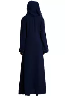 Navy Blue Nida Plain Abaya
