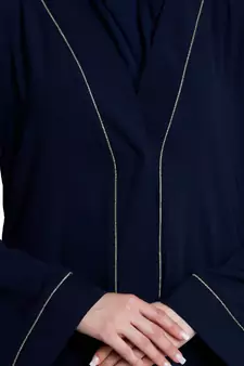 Navy Blue Nida Plain Abaya