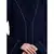 Front open abaya with piping work- Navy Blue