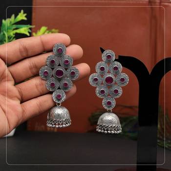 Pink jhumkas 1
