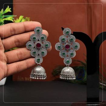 Green jhumkas 1