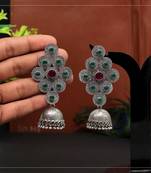 Green jhumkas