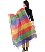 A R SILK Gold print Multi Colou Chanderi Cotton Fancy Dupatta/ChunniS