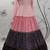 Pink & Peach & Wine Metallic foilage print georgette Anarkali long gown