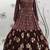Maroon Metallic foilage print georgette Anarkali long gown