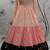 Peach & Pink & Black Metallic foilage print georgette Anarkali long gown