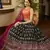 captivating Green Gotta Patti with thread embroidered Georgette semi stitched bridal lehenga