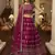 Eye Catching Deep pink Gotta Patti with thread embroidered georgette semi stitched bridal lehenga