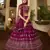 Eye Catching Deep pink Gotta Patti with thread embroidered georgette semi stitched bridal lehenga