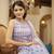 Blue and White Faux Georgette Lehenga Choli With Sequin and Threadwork Embroidery