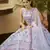 Blue and White Faux Georgette Lehenga Choli With Sequin and Threadwork Embroidery