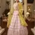 glamorous Pink gotta patti with thread embroidered georgette semi stitched bridal lehenga