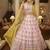 glamorous Pink gotta patti with thread embroidered georgette semi stitched bridal lehenga