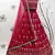 Eye Catching Deep pink Gotta Patti with thread embroidered georgette semi stitched bridal lehenga
