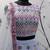Blue and White Faux Georgette Lehenga Choli With Sequin and Threadwork Embroidery