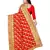 red georgette embroidered   saree with blouse
