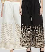 Multicolor plain rayon palazzo-pants