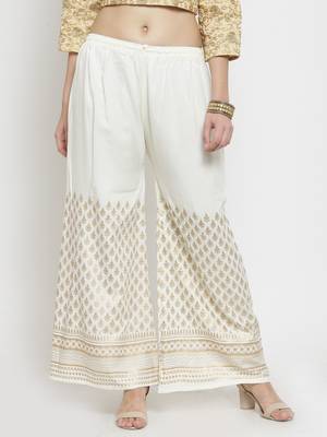 Multicolor plain rayon palazzo-pants 2