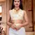 White woven banarasi silk saree with blouse