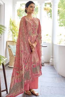 Pink digital print cotton salwar