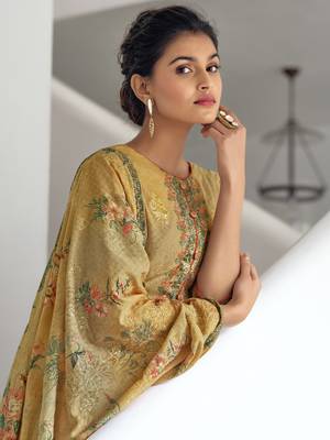 Yellow digital print cotton salwar 2