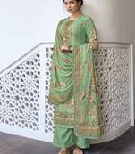Green digital print cotton salwar