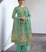 Green digital print cotton salwar