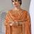 Orange digital print cotton salwar