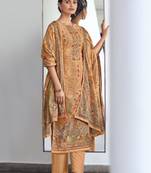 Peach digital print cotton salwar