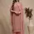 Pink embroidered georgette salwar