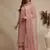 Pink embroidered georgette salwar
