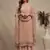 Peach embroidered georgette salwar