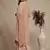 Peach embroidered georgette salwar