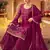 Purple embroidered chiffon salwar
