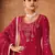 Magenta embroidered chiffon salwars