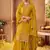 Yellow embroidered chiffon salwar
