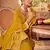 Yellow embroidered chiffon salwar