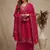 Magenta embroidered georgette salwar
