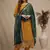 Yellow embroidered georgette salwar