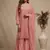 Pink embroidered georgette salwar