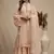 Peach embroidered georgette salwar