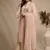 Peach embroidered georgette salwar