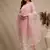 Pink embroidered net salwar