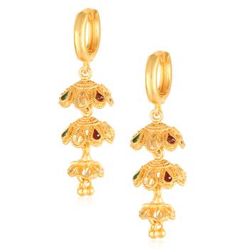 Sukai Jewels Ethnic South Indian Traditional Wear Jhumki Earring  for Women and Girls(Pack of 1) 1