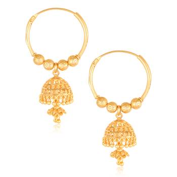 Sukai Jewels Ethnic South Indian Traditional Wear Jhumki Earring for Women and Girls  1