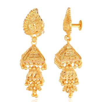 Sukai Jewels Ethnic South Indian Traditional Wear Jhumki Earring  for Women and Girls(Pack of 1) 1