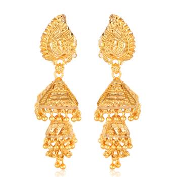 Sukai Jewels Ethnic South Indian Traditional Wear Jhumki Earring  for Women and Girls(Pack of 1) 2